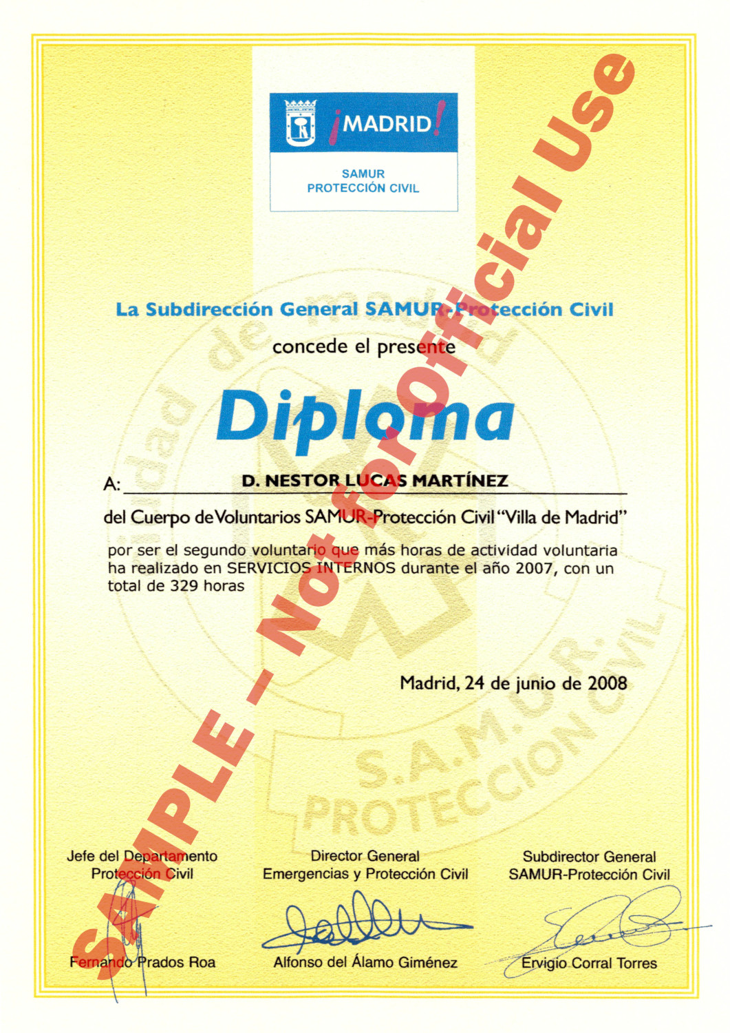 My internal services award